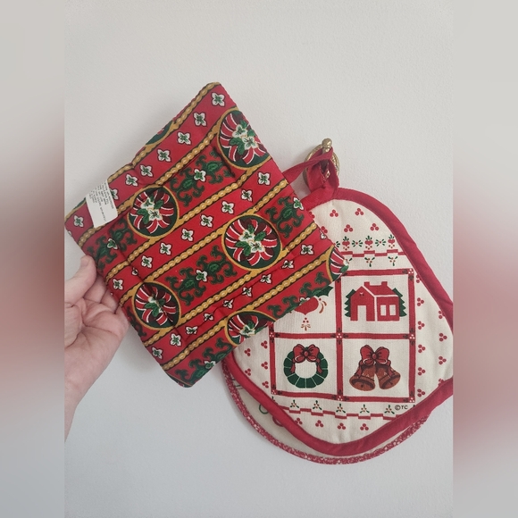 Vintage Franco & TC Christmas Holiday Pot Holders ( 3 Piece ) - Picture 2 of 7